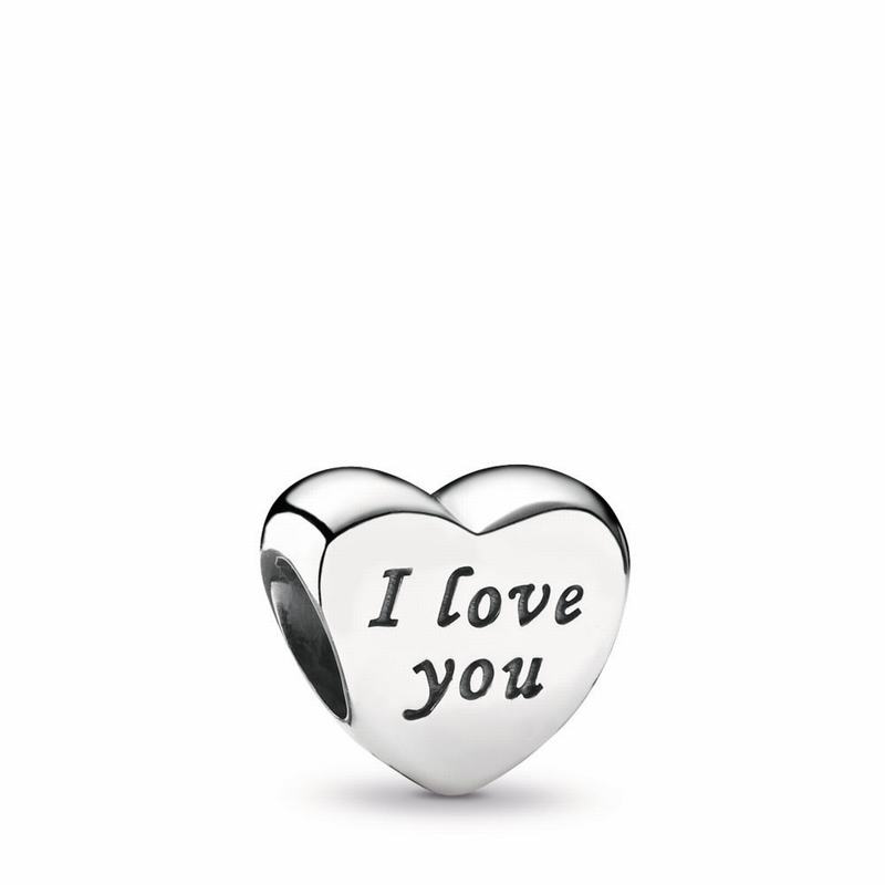 Pandora Words Of Love Engraved Heart Charm Silver Egypt RE0549781